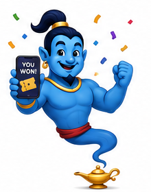 Genie celebrating